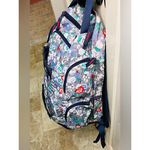 Burton Distortion 29L Backpack Floral Chambray School Skate Snowboarding EUC